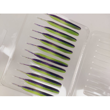 Силикон Keitech Sexy Impact 2.8" (12 шт/упак) ц:pal#06 violet lime berry, Длина силикона: 2.8" (7.1 см), Расцветка силикона: PAL#06 Violet Lime Berry, фото , изображение 7