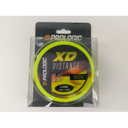 Жилка Prologic XD Distance Mono 1000m 0.28mm 5.60kg 12Lb Hi-Viz Yellow, фото , изображение 3