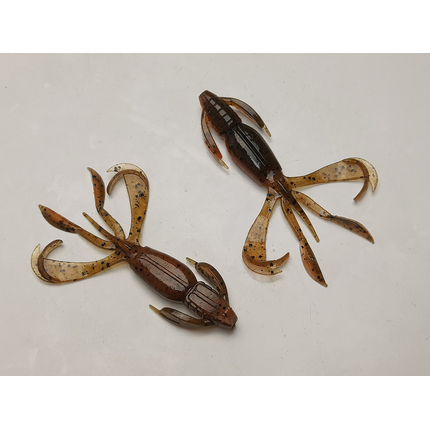 Силікон Keitech Crazy Flapper 2.4" (10 шт/уп),, колір: 438 green pumpkin fire, Довжина силікону: 2.4" (6.1 см), Колір силікону: 438 Green Pumpkin Fire, фото , изображение 4