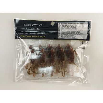 Силікон Keitech Crazy Flapper 2.4" (10 шт/уп),, колір: 438 green pumpkin fire, Довжина силікону: 2.4" (6.1 см), Колір силікону: 438 Green Pumpkin Fire, фото , изображение 6