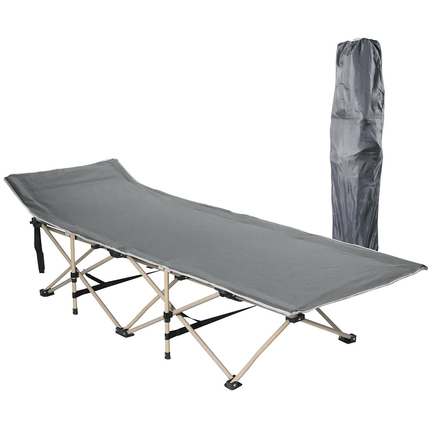 Прочная армейская раскладушка стальная. Раскладушка военная до 150 кг (цвет серий), Конструкция кровати: Павук (сірий), фото 