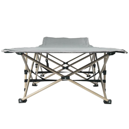 Прочная армейская раскладушка стальная. Раскладушка военная до 150 кг (цвет серий), Конструкция кровати: Павук (сірий), фото , изображение 3