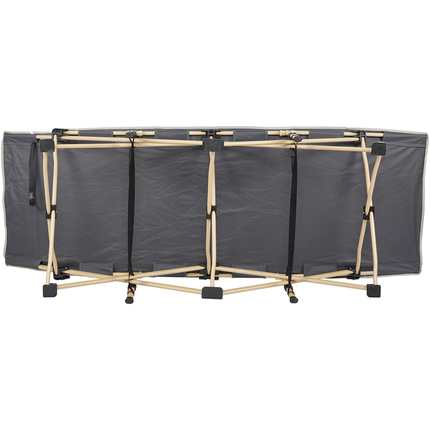 Прочная армейская раскладушка стальная. Раскладушка военная до 150 кг (цвет серий), Конструкция кровати: Павук (сірий), фото , изображение 5