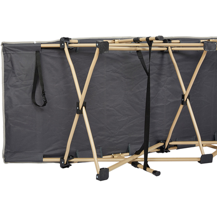 Прочная армейская раскладушка стальная. Раскладушка военная до 150 кг (цвет серий), Конструкция кровати: Павук (сірий), фото , изображение 4