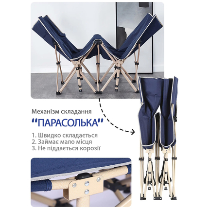 Прочная армейская раскладушка стальная. Раскладушка военная до 150 кг (цвет серий), Конструкция кровати: Павук (сірий), фото , изображение 12