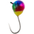 Мормишка вольфрамова Viking Fishing Round+drop 0.65g 4mm Rainbow (5шт), Розмір/Вага: 4мм/0.65г, Колір мормишки: Rainbow, фото 