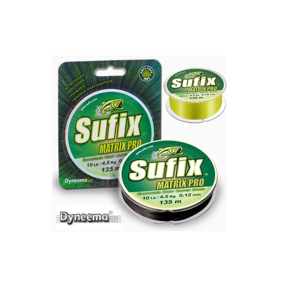 Шнур Sufix MatrixPro 0,16mm 9,2kg 135m неоновый, фото 