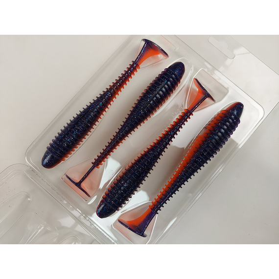 Силикон Keitech Swing Impact FAT 5.8" (4 шт/уп), цвет: pal#09 violet fire, Длина силикона: 5.8" (14.7 см), Расцветка силикона: PAL#09 Violet Fire, фото , изображение 8