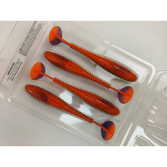 Силикон Keitech Swing Impact FAT 5.8" (4 шт/уп), цвет: pal#09 violet fire, Длина силикона: 5.8" (14.7 см), Расцветка силикона: PAL#09 Violet Fire, фото , изображение 9