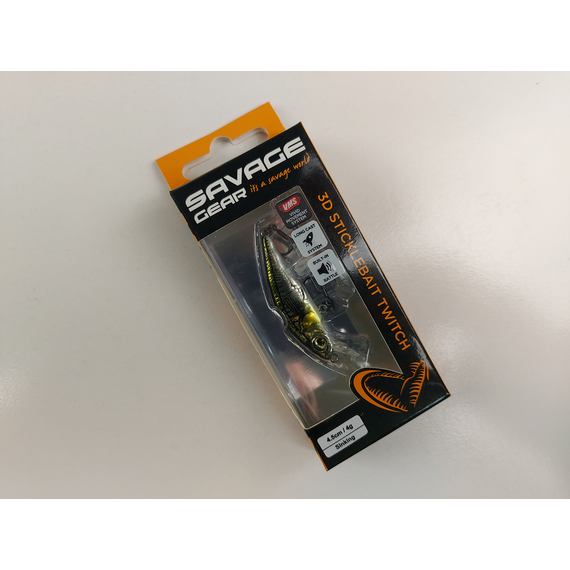 Воблер Savage Gear 3D Sticklebait Twitch S 45mm 4.0g Ayu Green Silver, Размер/Вес: 45мм/4г, Цвет воблера: Ayu Green Silver, фото , изображение 2