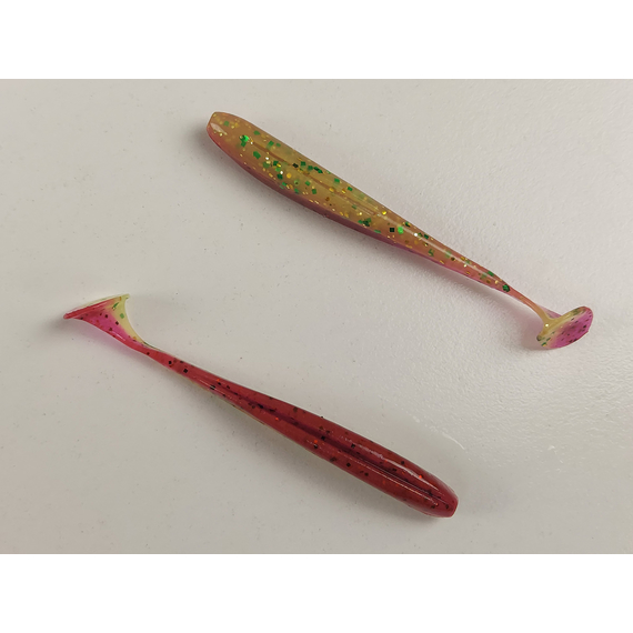 Силікон Keitech Easy Shiner 3" (10 шт/уп),, колір: ea#18 mystic lime chart, Довжина силікону: 3" (7.6 см), Колір силікону: EA#18 Mystic Lime Chart, фото , изображение 5