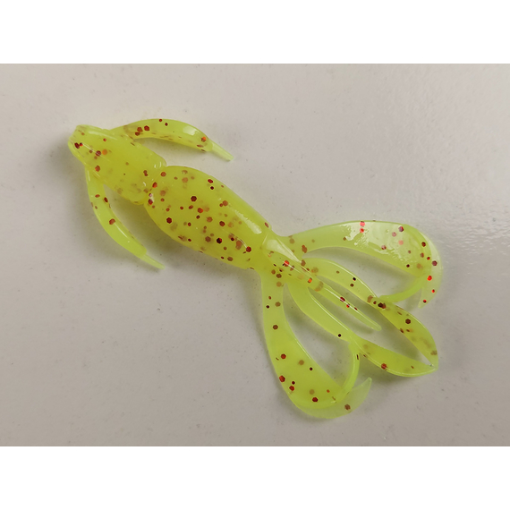 Силикон Keitech Crazy Flapper 2.4" (10 шт/уп), цвет: pal#01 chartreuse red flk, Длина силикона: 2.4" (6.1 см), Расцветка силикона: PAL#01 Chartreuse Red Flake, фото , изображение 3