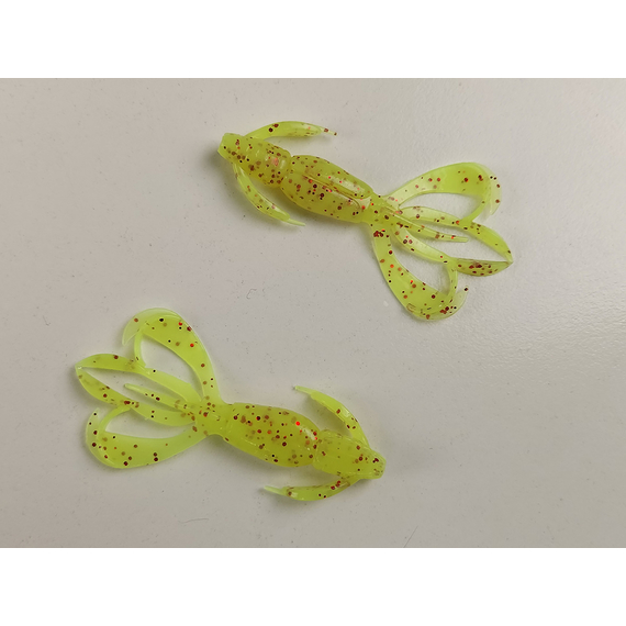 Силикон Keitech Crazy Flapper 2.4" (10 шт/уп), цвет: pal#01 chartreuse red flk, Длина силикона: 2.4" (6.1 см), Расцветка силикона: PAL#01 Chartreuse Red Flake, фото , изображение 4