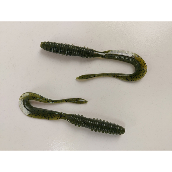 Силікон Keitech Mad Wag Mini 3.5" (10 шт/упак), колір:102 watermelon pp., Довжина силікону: 3.5" (8.9 см), Колір силікону: 102 Watermelon PP, фото , изображение 6