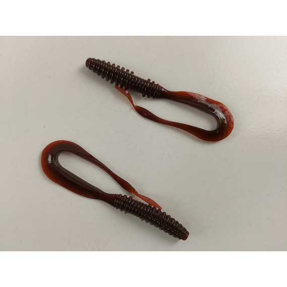 Силікон Keitech Mad Wag Mini 3.5" (10 шт/упак), колір:008 scuppernong, Довжина силікону: 3.5" (8.9 см), Колір силікону: 008 Scuppernong, фото , изображение 4