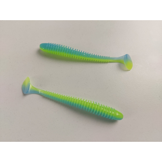 Силикон Keitech Swing Impact 3.5" (8 шт/упак) ц:pal#03 ice chartreuse, Длина силикона: 3.5" (8.9 см), Расцветка силикона: EA#13 Ice Chartreuse, фото , изображение 4