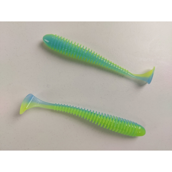 Силикон Keitech Swing Impact 3.5" (8 шт/упак) ц:pal#03 ice chartreuse, Длина силикона: 3.5" (8.9 см), Расцветка силикона: EA#13 Ice Chartreuse, фото , изображение 5