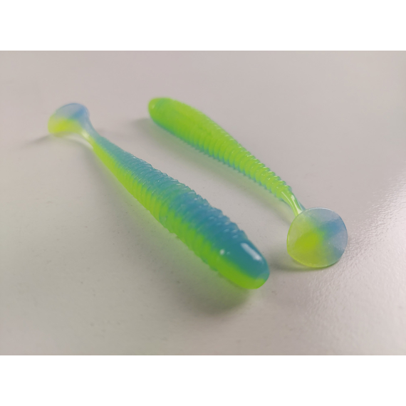 Силикон Keitech Swing Impact 3.5" (8 шт/упак) ц:pal#03 ice chartreuse, Длина силикона: 3.5" (8.9 см), Расцветка силикона: EA#13 Ice Chartreuse, фото , изображение 6