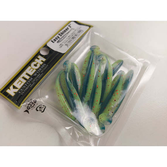 Силикон Keitech Easy Shiner 2" (12 шт/уп), цвет: ea#20 violet chart red fl, Длина силикона: 2" (5.1 см), Расцветка силикона: EA#20 Violet Chart Red Fl, фото , изображение 11