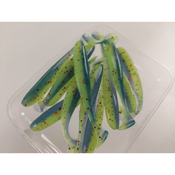 Силикон Keitech Easy Shiner 2" (12 шт/уп), цвет: ea#20 violet chart red fl, Длина силикона: 2" (5.1 см), Расцветка силикона: EA#20 Violet Chart Red Fl, фото , изображение 7