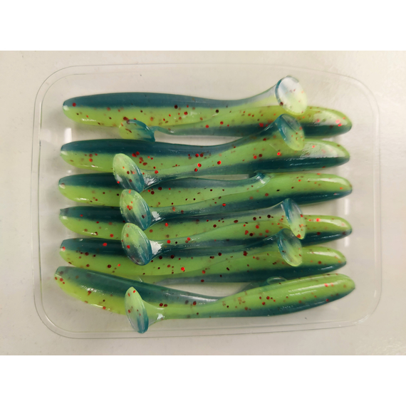 Силикон Keitech Easy Shiner 2" (12 шт/уп), цвет: ea#20 violet chart red fl, Длина силикона: 2" (5.1 см), Расцветка силикона: EA#20 Violet Chart Red Fl, фото , изображение 8