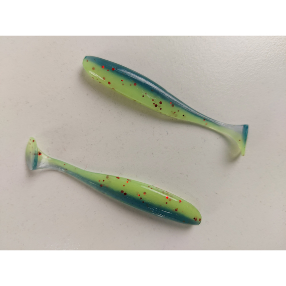 Силикон Keitech Easy Shiner 2" (12 шт/уп), цвет: ea#20 violet chart red fl, Длина силикона: 2" (5.1 см), Расцветка силикона: EA#20 Violet Chart Red Fl, фото , изображение 4