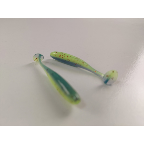 Силикон Keitech Easy Shiner 2" (12 шт/уп), цвет: ea#20 violet chart red fl, Длина силикона: 2" (5.1 см), Расцветка силикона: EA#20 Violet Chart Red Fl, фото , изображение 6