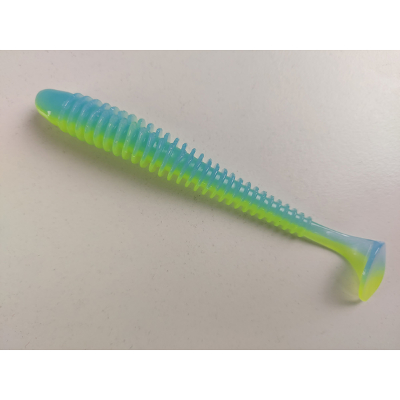 Силикон Keitech Swing Impact 4" (8 шт/упак) ц:pal#03 ice chartreuse, Длина силикона: 4" (10.2 см), Расцветка силикона: PAL#03 Ice Chartreuse, фото , изображение 3