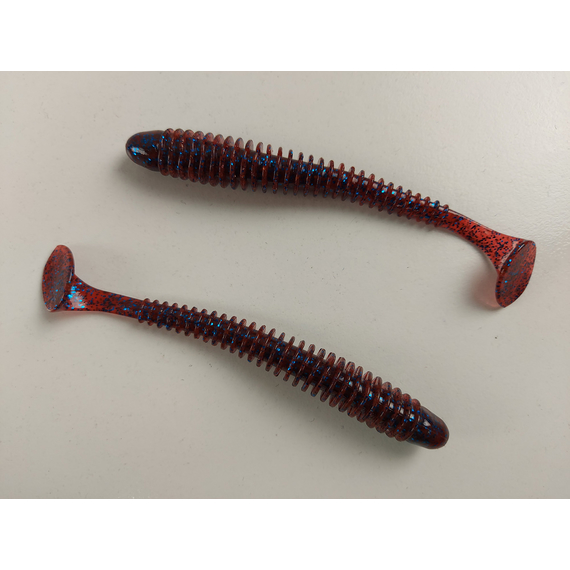Силікон Keitech Swing Impact 4" (8 шт/упак), колір:ea#03 grape, Довжина силікону: 4" (10.2 см), Колір силікону: EA#03 Grape, фото , изображение 3