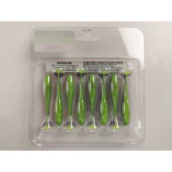 Силикон Keitech Swing Impact FAT 2.8" (8 шт/упак) цвет: pal#06 violet lime berry, Длина силикона: 2.8" (7.1 см), Расцветка силикона: PAL#06 Violet Lime Berry, фото , изображение 9