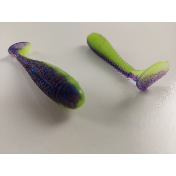 Силикон Keitech Swing Impact FAT 2.8" (8 шт/упак) цвет: pal#06 violet lime berry, Длина силикона: 2.8" (7.1 см), Расцветка силикона: PAL#06 Violet Lime Berry, фото , изображение 5