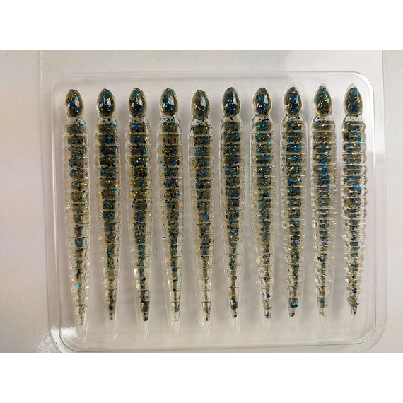 Силикон Keitech Custom Leech 3" (10 шт/упак) ц:205 bluegill, Длина силикона: 3" (7.6 см), Расцветка силикона: 205 Bluegill, фото , изображение 9