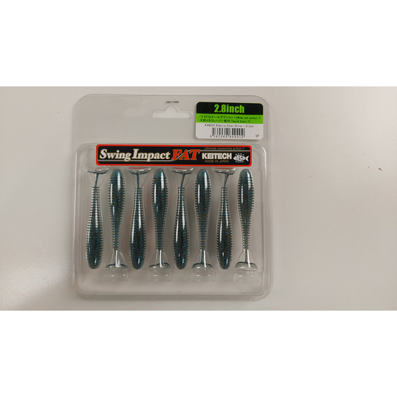 Силикон Keitech Swing Impact FAT 2.8" (8 шт/уп), цвет: ea#22 electric silver shi, Длина силикона: 2.8" (7.1 см), Расцветка силикона: EA#22 Electric Silver Shi, фото , изображение 6
