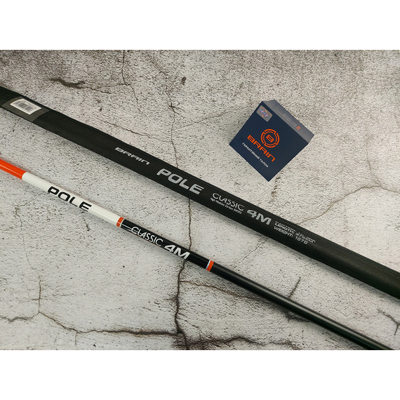 Махове вудлище Brain Classic 4.00m (телескопічне, без кілець) + чохол, Довжина: 4m, Тип вудлища: без кілець (махове), фото , изображение 2