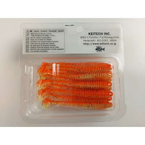 Силікон Keitech Swing Impact 3" (10 шт/упак), колір:ea#13 spicy mustard/blue, Довжина силікону: 3" (7.6 см), Колір силікону: EA#13 Spicy Mustard/Blue, фото , изображение 10