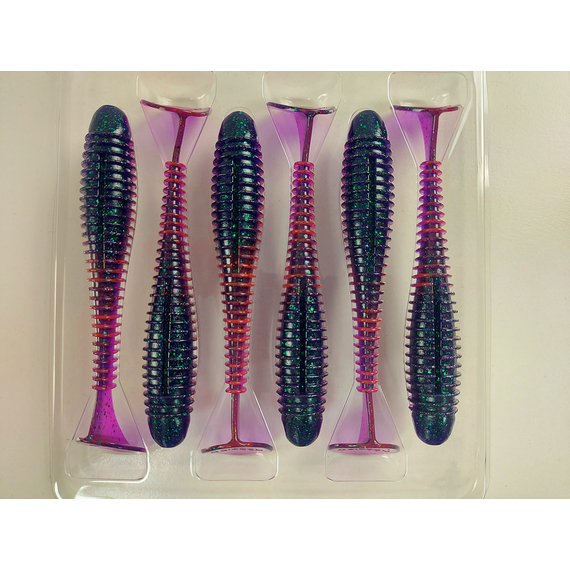 Силікон Keitech Swing Impact FAT 4.3" (6 шт/уп),, колір: ea#21 mystic june bug, Довжина силікону: 4.3" (10.9 см), Колір силікону: EA#21 Mystic June Bug, фото , изображение 7