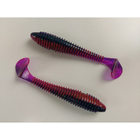 Силікон Keitech Swing Impact FAT 4.3" (6 шт/уп),, колір: ea#21 mystic june bug, Довжина силікону: 4.3" (10.9 см), Колір силікону: EA#21 Mystic June Bug, фото , изображение 4