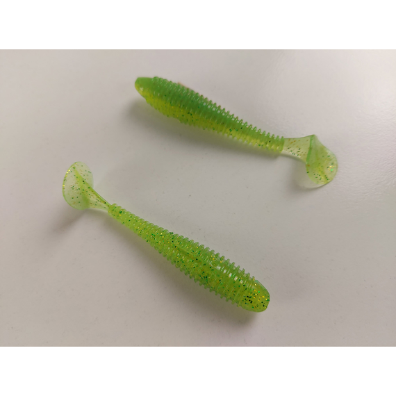 Силикон Keitech Swing Impact FAT 2.8" (8 шт/упак) цвет: 424 lime chartreuse, Длина силикона: 2.8" (7.1 см), Расцветка силикона: 424 Lime Chartreuse, фото , изображение 6