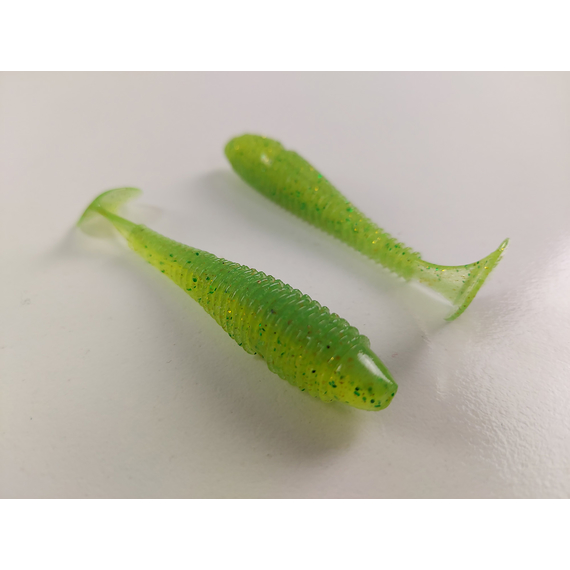 Силикон Keitech Swing Impact FAT 2.8" (8 шт/упак) цвет: 424 lime chartreuse, Длина силикона: 2.8" (7.1 см), Расцветка силикона: 424 Lime Chartreuse, фото , изображение 7