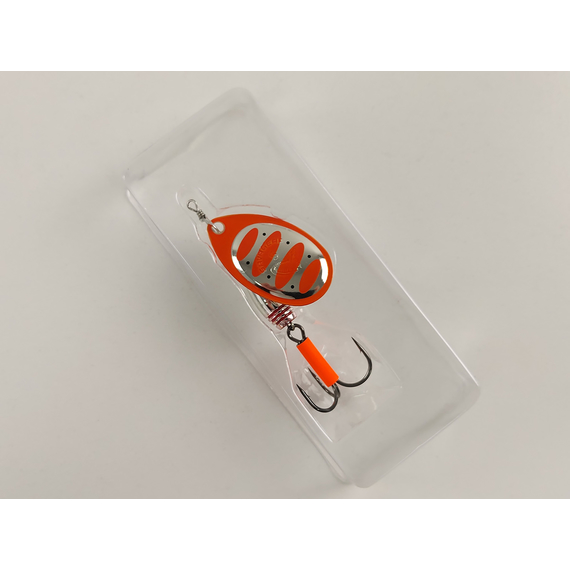 Блешня Savage Gear Rotex Spinner #5 14.0g 04-Fluo Orange Silver, Вага блешні: 14g, Колір блешні: Fluo Orange Silver, фото , изображение 4