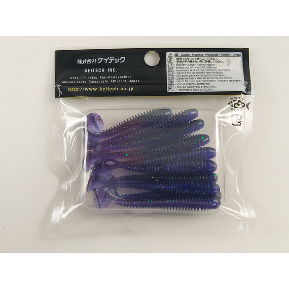 Силікон Keitech Swing Impact 2.5" (10 шт/упак), колір:408 electric june bug, Довжина силікону: 2.5" (6.3 см), Колір силікону: 408 Electric June Bug, фото , изображение 11