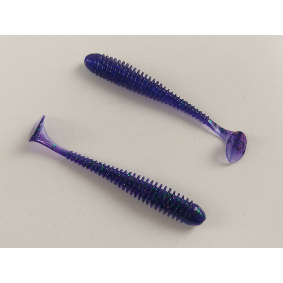 Силікон Keitech Swing Impact 2.5" (10 шт/упак), колір:408 electric june bug, Довжина силікону: 2.5" (6.3 см), Колір силікону: 408 Electric June Bug, фото , изображение 4