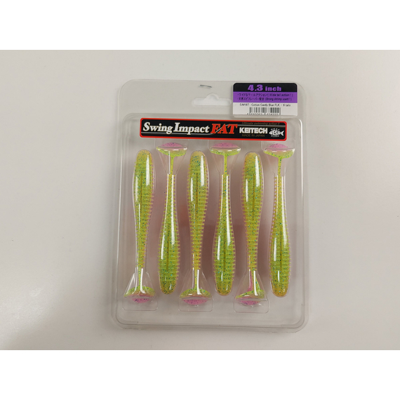 Силікон Keitech Swing Impact FAT 4.3" (6 шт/уп),, колір: ea#18 mystic lime chart, Довжина силікону: 4.3" (10.9 см), Колір силікону: EA#18 Mystic Lime Chart, фото , изображение 8