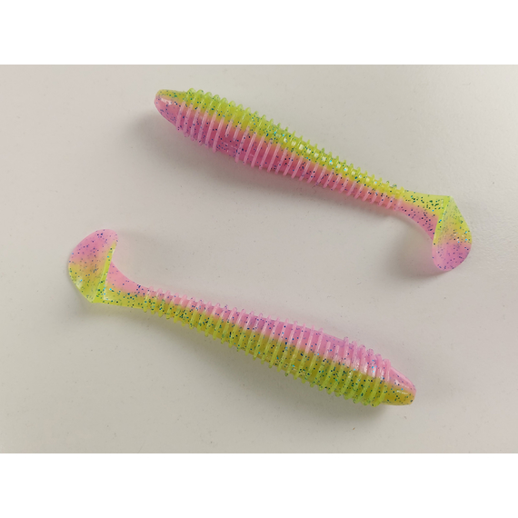 Силікон Keitech Swing Impact FAT 4.3" (6 шт/уп),, колір: ea#18 mystic lime chart, Довжина силікону: 4.3" (10.9 см), Колір силікону: EA#18 Mystic Lime Chart, фото , изображение 3