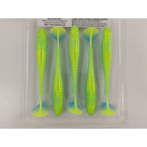 Силикон Keitech Swing Impact FAT 4.8" (5 шт/уп) цвет: pal#03 ice chartreuse, Длина силикона: 4.8" (12.2 см), Расцветка силикона: PAL#03 Ice Chartreuse, фото , изображение 10