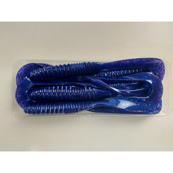 Силикон Keitech Mad Wag 7" (6 шт/упак) ц:308 midnight blue, Длина силикона: 7" (17.8 см), Расцветка силикона: 308 Midnight Blue, фото , изображение 9
