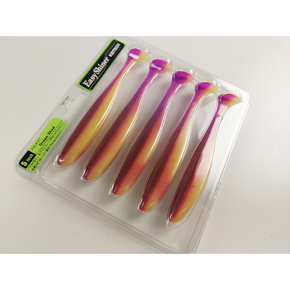 Силікон Keitech Easy Shiner 5" (5 шт/упак), колір:pal#12 grape shad, Довжина силікону: 5" (12.7 см), Колір силікону: PAL#12 Grape Shad, фото , изображение 10