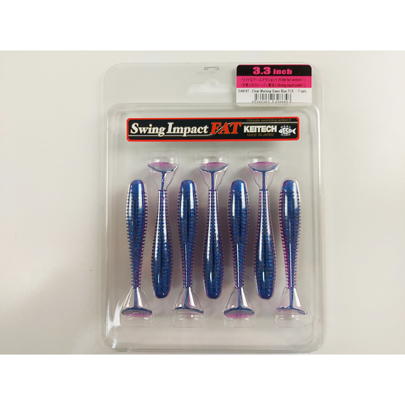 Силикон Keitech Swing Impact FAT 3.3" (7 шт/уп) цвет: ea#14 clear morning dawn, Длина силикона: 3.3" (8.4 см), Расцветка силикона: ea#14 clear morning dawn, фото , изображение 9