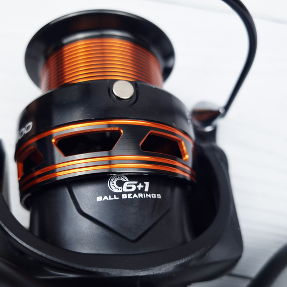 Котушка Brain Apex Double 4000, підшип. 6+1, з бейтранером, Розмір шпулі: 4000, фото , изображение 9