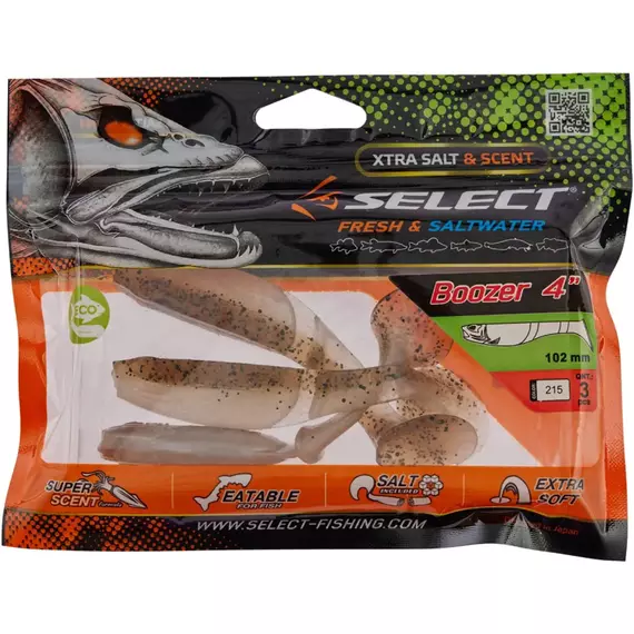 Силикон Select Boozer 4" #215 (3 шт/уп), Длина силикона: 4.0" (10.16 см), Расцветка силикона: 215, фото , изображение 2